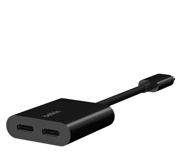 Belkin Adapter 2 USB-C do audio i ładowania PD 60W, czarny - 1330455 - zdjęcie 2